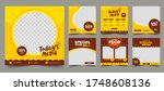  set of editable square banner... | Shutterstock .eps vector #1748608136