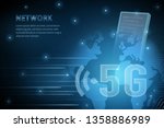 5g technology transparent... | Shutterstock .eps vector #1358886989