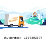 express delivery services and... | Shutterstock .eps vector #1934353979