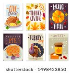 thanksgiving day vertical card... | Shutterstock .eps vector #1498423850