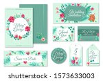 wedding invitation templates.... | Shutterstock .eps vector #1573633003