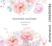 watercolor flowers set it's... | Shutterstock . vector #1346304386
