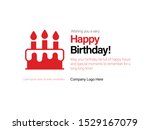 birthday greeting minimal... | Shutterstock .eps vector #1529167079