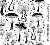 Mushrooms. Seamless Pattern...