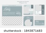 set of editable square banners... | Shutterstock .eps vector #1843871683