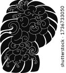 cloud tattoo  coloring book... | Shutterstock .eps vector #1736733050