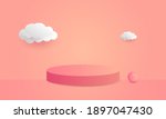 3d minimalist podium background ... | Shutterstock . vector #1897047430