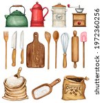 Watercolor Cooking Tools...
