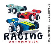 race cars typography t shirt... | Shutterstock .eps vector #1712389606