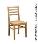 Wooden Chair On White Background