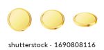 set of rotating gold coins.... | Shutterstock .eps vector #1690808116