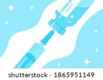 medical disposable syringe icon ... | Shutterstock .eps vector #1865951149