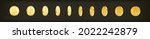 set of rotating gold bitcoin... | Shutterstock .eps vector #2022242879