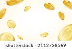 gold rotating coins. gambling... | Shutterstock .eps vector #2112738569