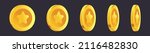 set of rotating gold coins with ... | Shutterstock .eps vector #2116482830