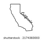 california state map. us state... | Shutterstock .eps vector #2174383003