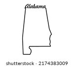 alabama state map. us state map.... | Shutterstock .eps vector #2174383009
