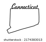connecticut state map. us state ... | Shutterstock .eps vector #2174383013