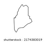 maine state map. us state map.... | Shutterstock .eps vector #2174383019