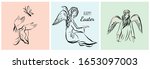 set of cards with angels.... | Shutterstock .eps vector #1653097003