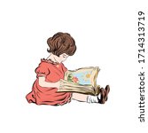 Little Girl Reading A Book....