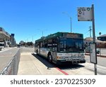 Small photo of Oakland, CA - July 13, 2023: Fruitvale BART station with AC transit buses ready to transport passengers.