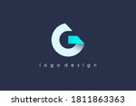 initial letter g logo. white... | Shutterstock .eps vector #1811863363