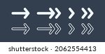 set of arrow icons. white... | Shutterstock .eps vector #2062554413