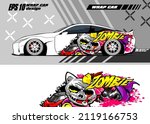 racing car wrap design vector... | Shutterstock .eps vector #2119166753