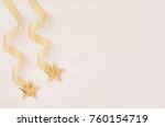 curl ribbon and gold stars... | Shutterstock . vector #760154719