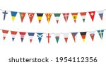 garland banners with pennants... | Shutterstock .eps vector #1954112356
