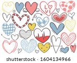 collection set of hand drawn... | Shutterstock .eps vector #1604134966