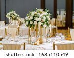 Small photo of Table decorations for a lavish and festive dinner.