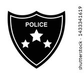 police shield icon black... | Shutterstock .eps vector #1433341619