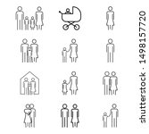 family icon set. father  mother ... | Shutterstock .eps vector #1498157720
