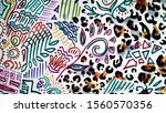 animal print room. safari... | Shutterstock . vector #1560570356