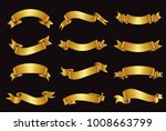 realistic ribbons set.ribbon... | Shutterstock .eps vector #1008663799