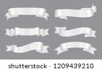 white ribbons set.vector ribbon ... | Shutterstock .eps vector #1209439210
