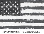 black and white american flag... | Shutterstock .eps vector #1230010663