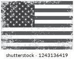 american flag in grunge style... | Shutterstock .eps vector #1243136419