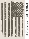 grunge american flag.dirty flag ... | Shutterstock .eps vector #1285204873