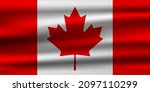vector wavy flag of canada. | Shutterstock .eps vector #2097110299