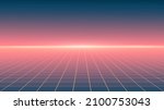 80s retro futurism background... | Shutterstock .eps vector #2100753043