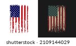 grunge american flag.distressed ... | Shutterstock .eps vector #2109144029