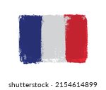 flag of france in grunge style. | Shutterstock .eps vector #2154614899