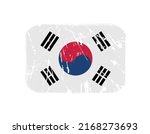 grunge south korea flag.old... | Shutterstock .eps vector #2168273693
