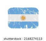 grunge argentina flag.old flag... | Shutterstock .eps vector #2168274113