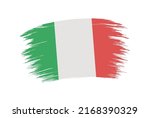 flag of italy in brush stroke... | Shutterstock .eps vector #2168390329