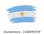 flag of argentina in brush... | Shutterstock .eps vector #2168390749