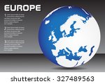 europe globe. earth globe... | Shutterstock .eps vector #327489563
